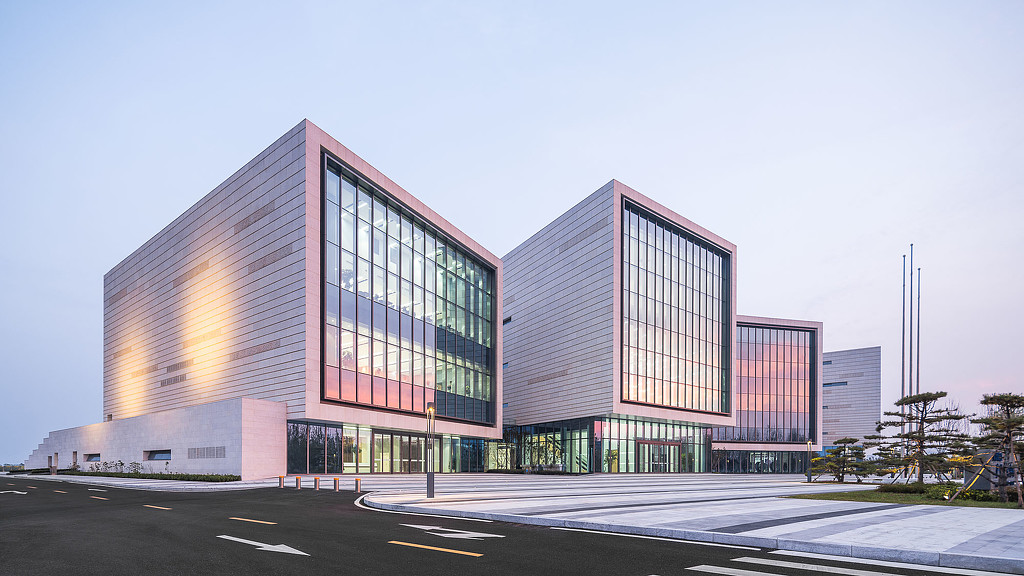 Exterior of a building with a lot of windows.